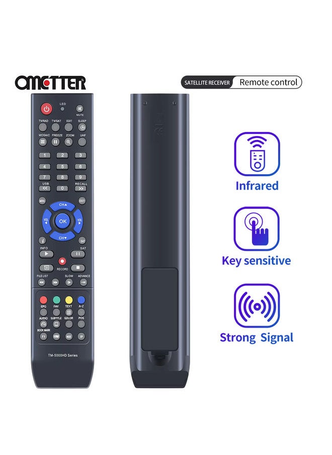 OMETTER - TM-5000HD Replaced Remote Control for Technomate TV TM-5402HD M3 CI Super+ - Image 1