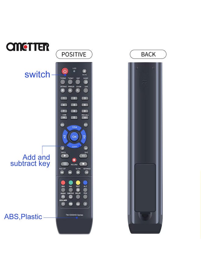 OMETTER - TM-5000HD Replaced Remote Control for Technomate TV TM-5402HD M3 CI Super+ - Image 1