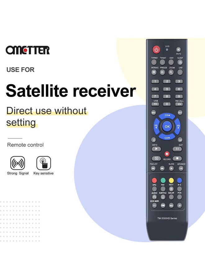 OMETTER - TM-5000HD Replaced Remote Control for Technomate TV TM-5402HD M3 CI Super+ - Image 1