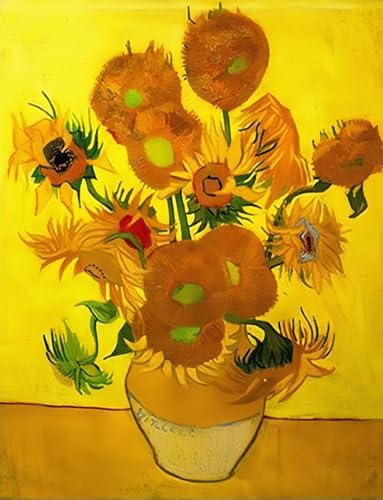NIHOJIUMA NIHO-JIUMA Diamond Painting Kits Van Gogh's Sunflower, DIY 5D Full Drill Diamond Art Gift for Adult/Teen, Home Decoration (30x40cm/12x16inches) - Image 1