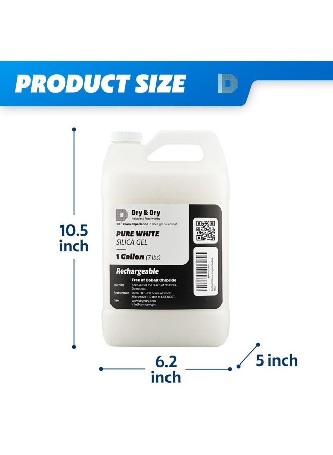 Dry & Dry Dry And Dry 7 Lbs Premium Pure And Safe White Silica Gel Desiccant Beads Industry Standard 3-5 Mm - Rechargeable Silica Beads - Image 5