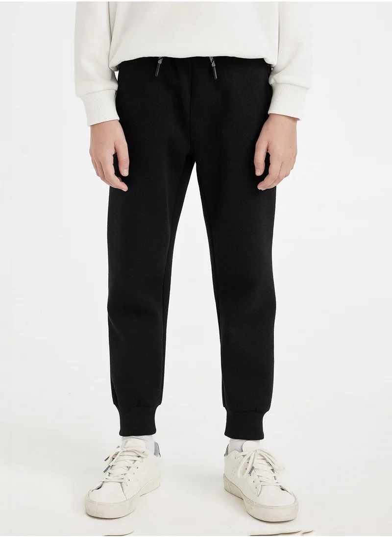 DeFacto Black Elasticated Cuffed Pocket Jogger School Pants