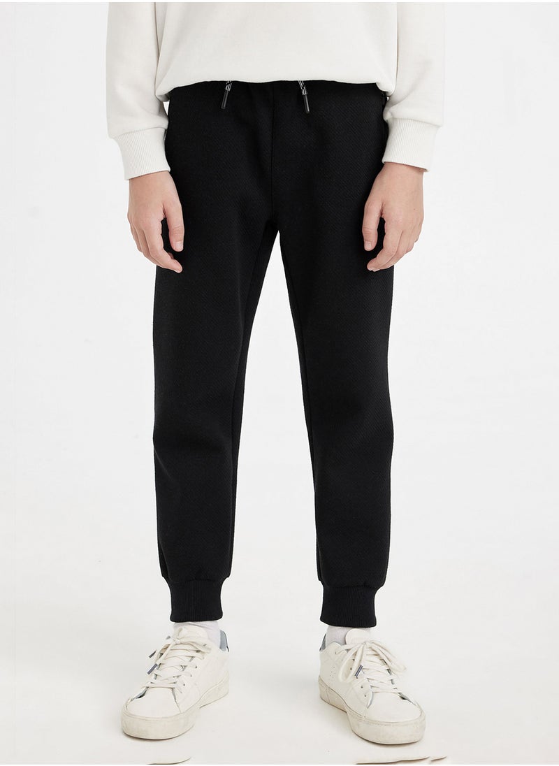 DeFacto Black Elasticated Cuffed Pocket Jogger School Pants  - Image 1
