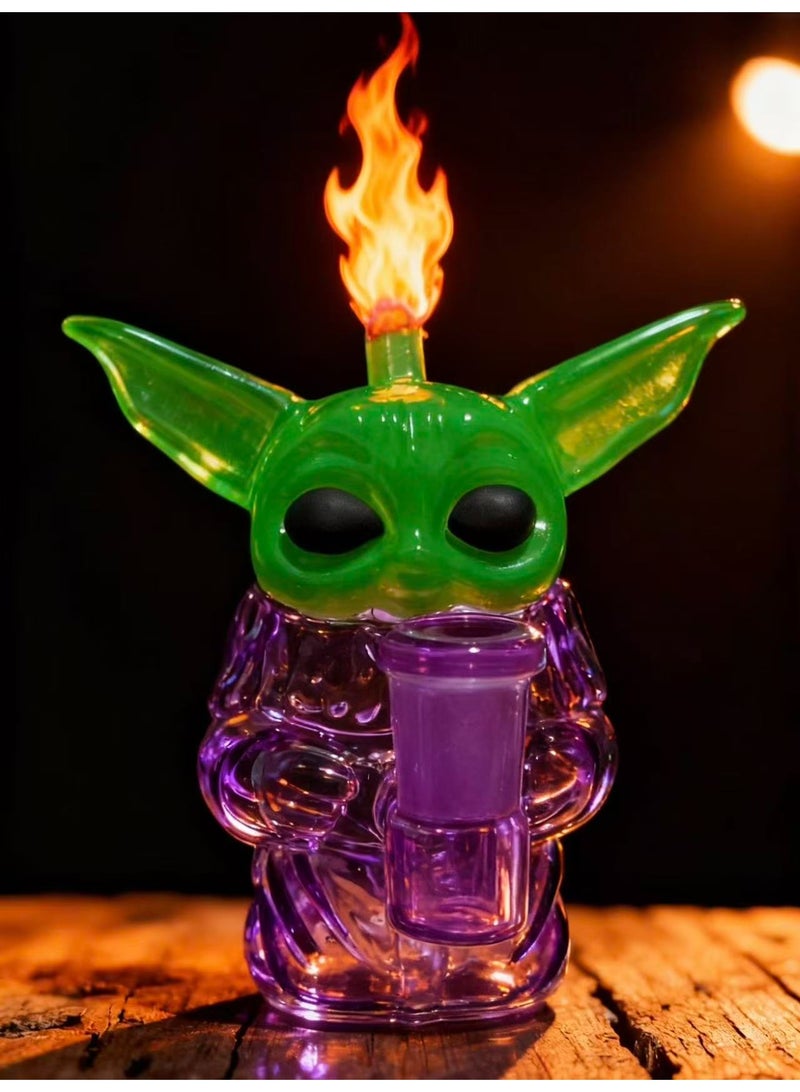 Angmei Premium Heat Resistant Glass Oil Lamp, Glass Vase Bottle Medical Grade High Borosilicate Material for Long lasting Use Glass Vase Transparent (Random Color) - Image 2