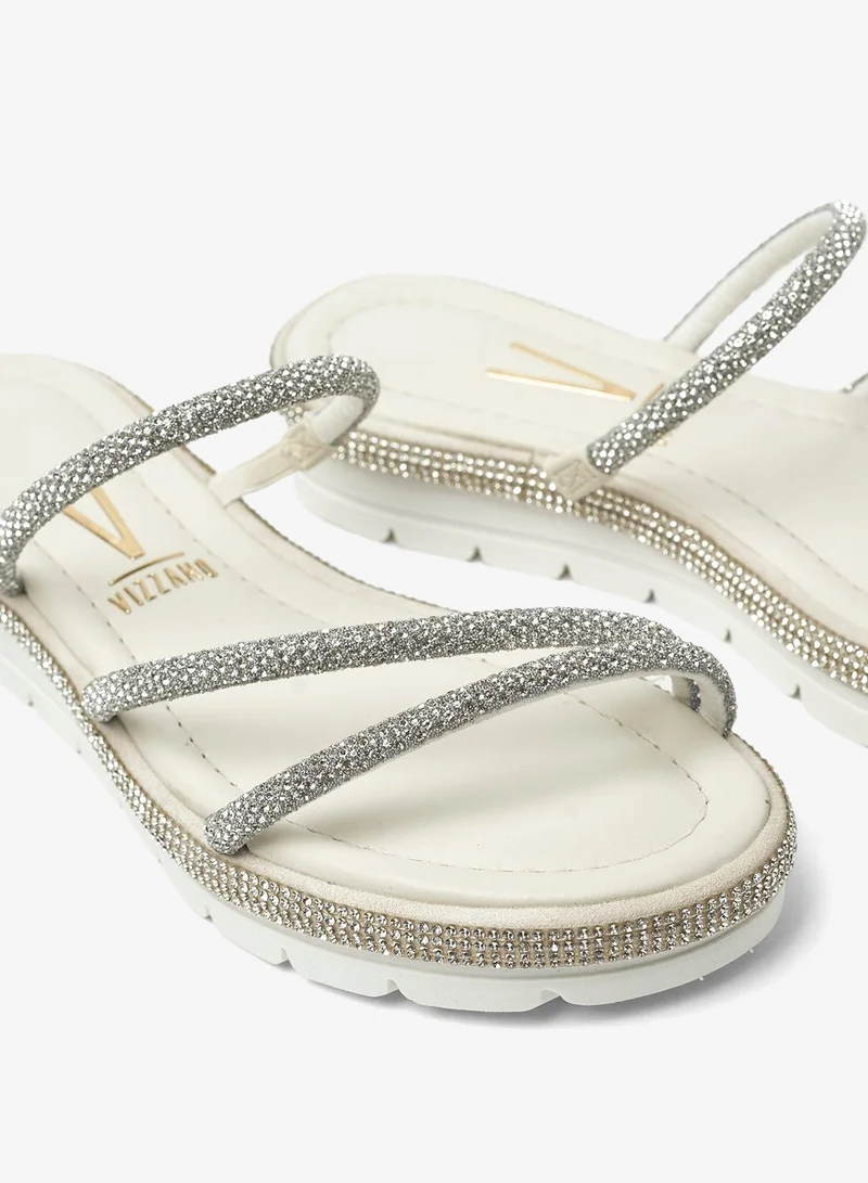 VIZZANO Off White Flat Sandals for Women – Stylish Ladies Flat Sandals & Comfortable Flat Slippers for Women | Best Price UAE