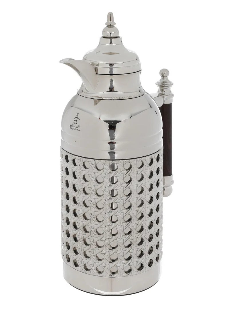 السيف غاليري طقم ترامس سارة السيف غاليري، 1/1 لتر، حافظة داخلية زجاج حراري، هيكل خارجي استيل - فضي - Image 2