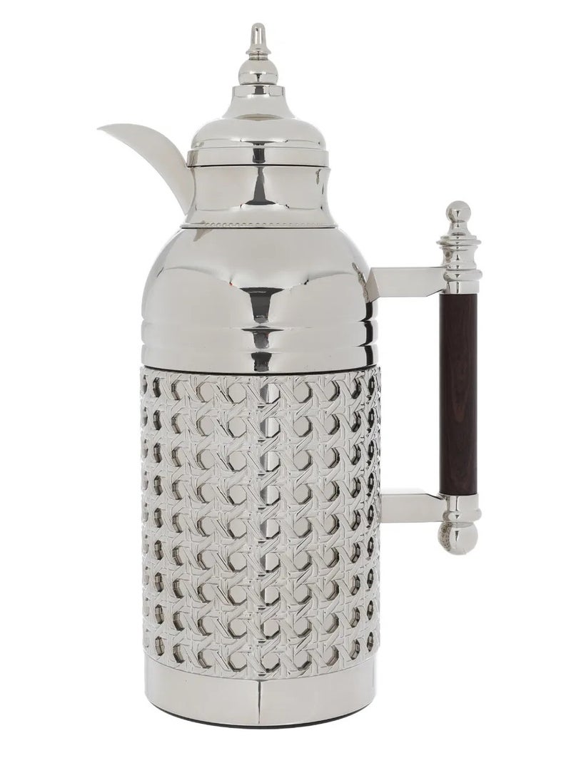 السيف غاليري طقم ترامس سارة السيف غاليري، 1/1 لتر، حافظة داخلية زجاج حراري، هيكل خارجي استيل - فضي - Image 4