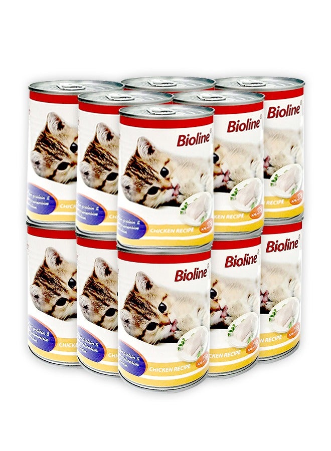 Bioline Canned Chicken Cat Food - 375G (Pack Of 12) - Image 1
