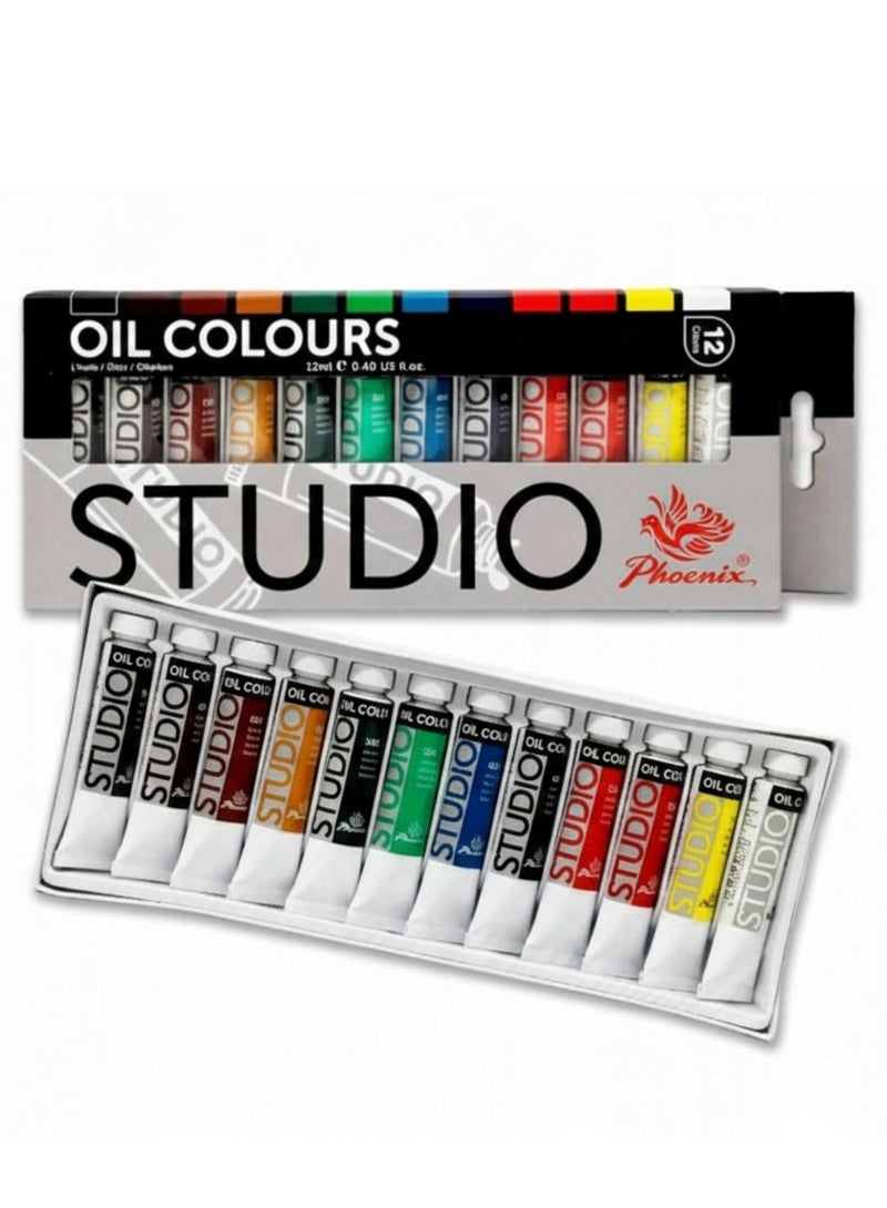 Phoenix - Oil Color Tube Set, 12 Colors, 12ml - Image 1