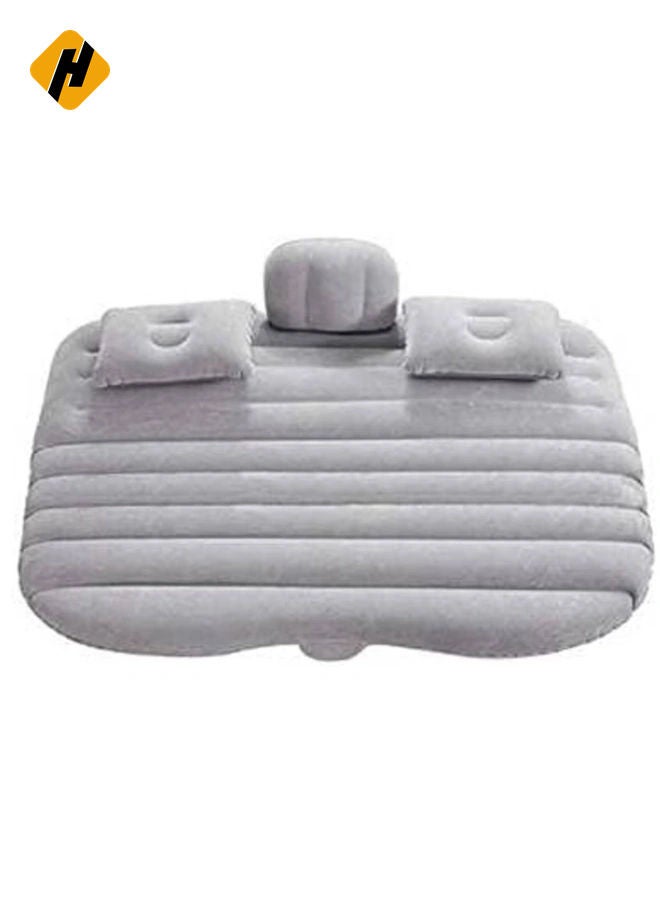 HuHa Inflatable Travel Car Bed Air Sofa – Gray with Two Inflatable Pillows for Back Seat Comfort - Image 1