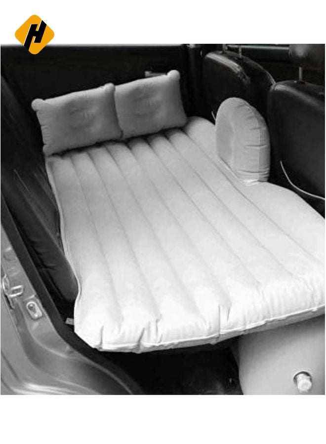 HuHa Inflatable Travel Car Bed Air Sofa – Gray with Two Inflatable Pillows for Back Seat Comfort - Image 2