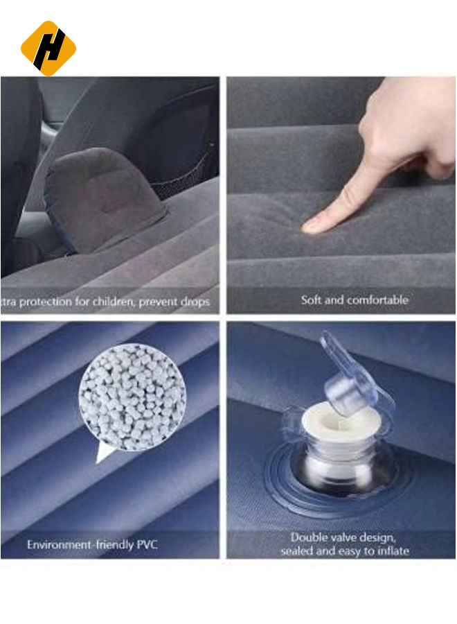 HuHa Inflatable Travel Car Bed Air Sofa – Gray with Two Inflatable Pillows for Back Seat Comfort - Image 4