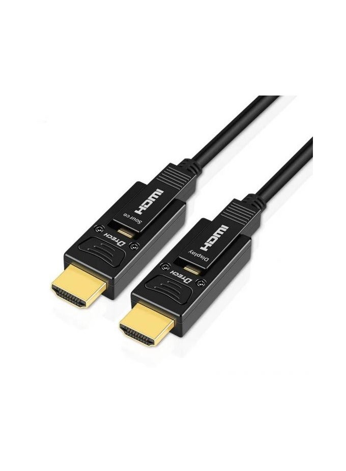 DTECH 30m Fiber Optic HDMI Cable (DT-HF0330), 4K@60Hz Ultra HD, 18Gbps High-Speed HDMI 2.0, HDR, ARC, 3D, Gold-Plated Connectors, Slim Design – Long Distance HDMI Cable for TV, Projector, Gaming, Home Theater - Image 1