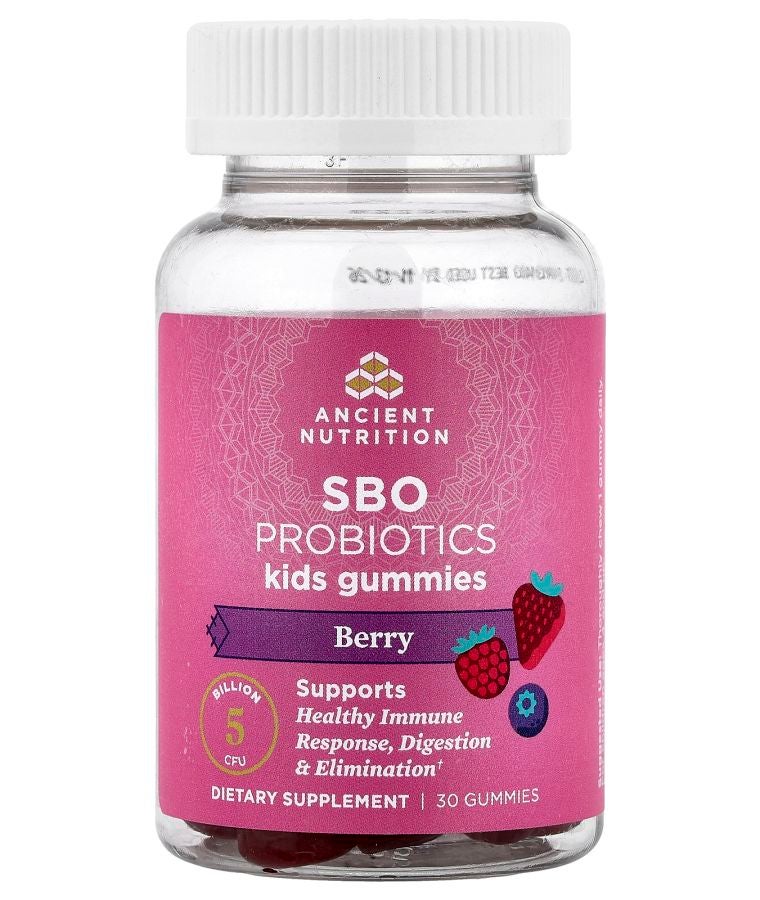 Ancient Nutrition Kids SBO Probiotics Gummies Berry 5 Billion CFU 30 Gummies