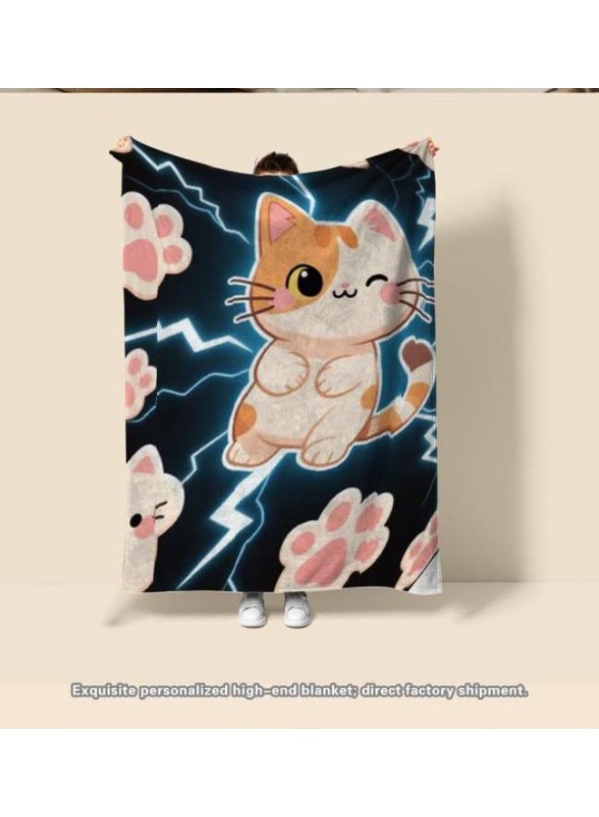 general Baby and children's cartoon flannel thin blanket (warm and comfortable, suitable for sleep, game use) 70cm*100cm - Image 1