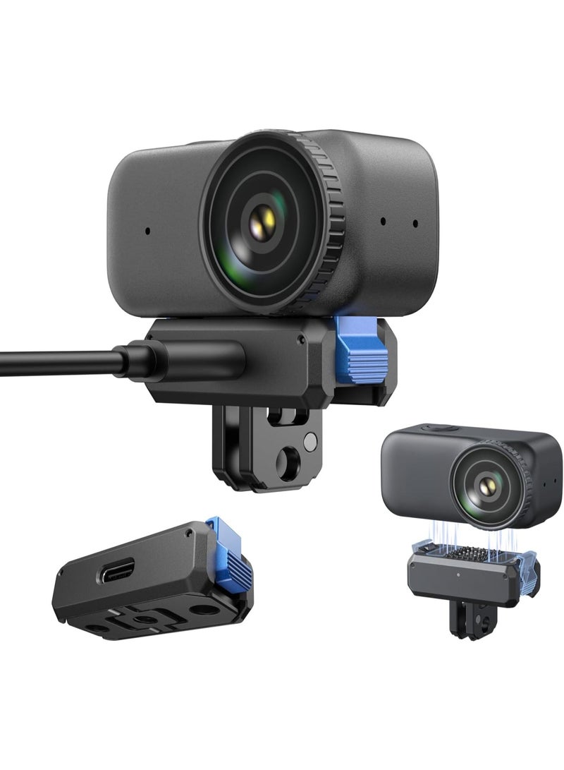 Charging Dual-Direction Quick Release Foldable Adapter Mount for DJI Osmo Nano, Magnetic Base with 1/4" Thread USB-C Charging Port, for DJI Osmo Nano Accessories - Image 1