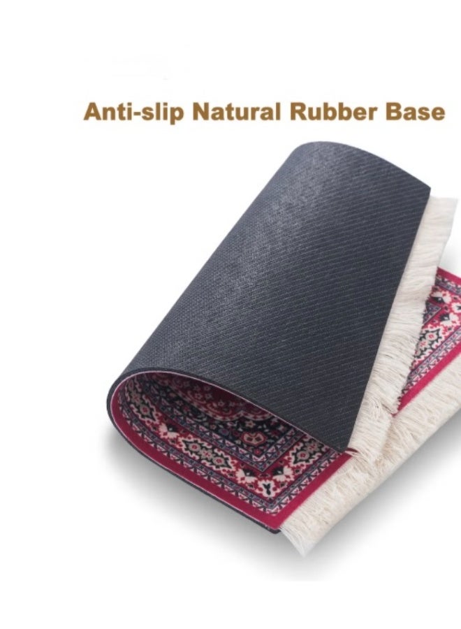 Field Coffee Mat &mouse mat  Coffee Cup Mat Coffee Mug MatTable Mat Mouse Pad Rubber Rectangle 23x18x0.5 cm Red - Image 3