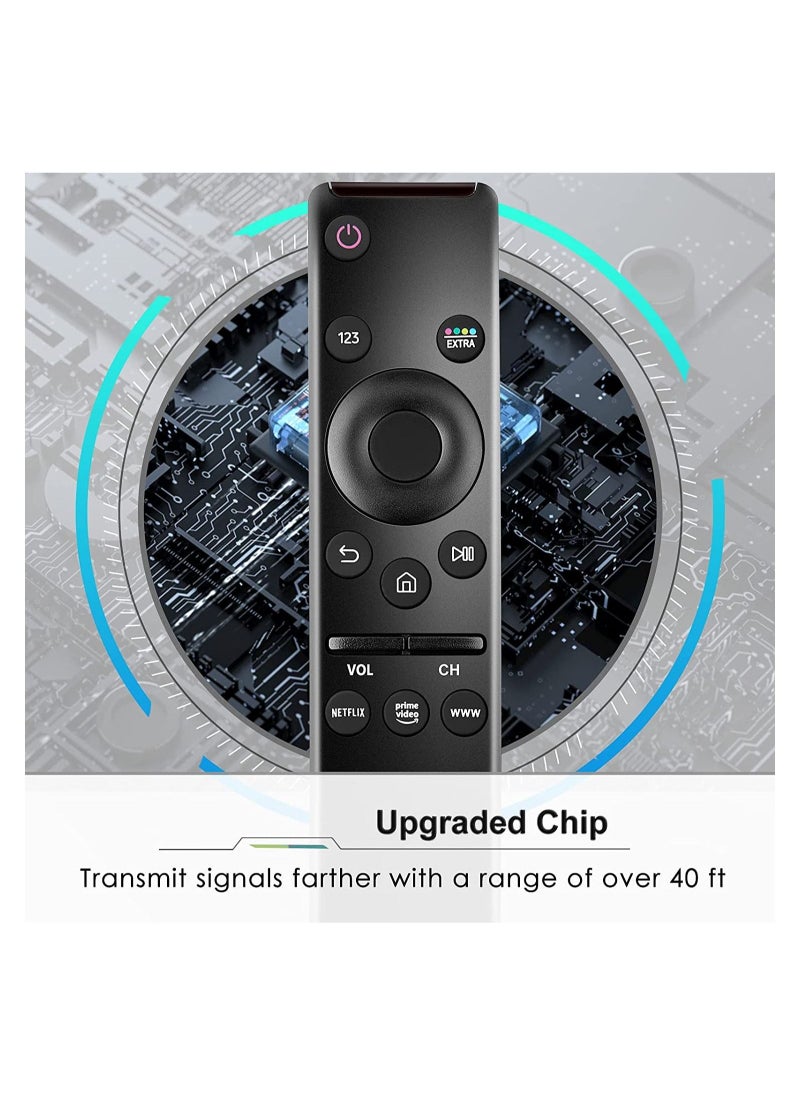 Universal Remote Control Compatible for All Samsung TV LED LCD Frame Curved Solar TV 4K 8K 3D Smart TVs, with Buttons for Netflix Prime Video