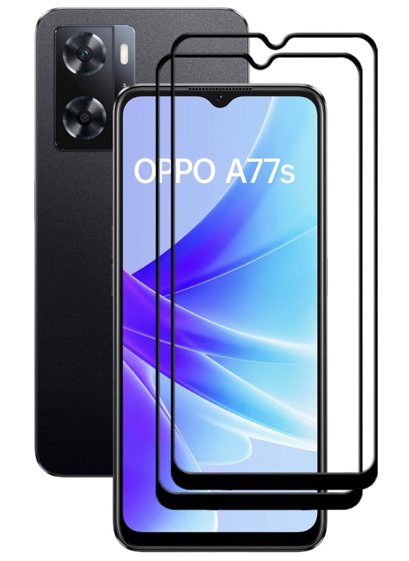 ACLIX 2 Pieces Antistatic ESD Dustproof Premium Quality High Definition Tempered Glass Screen Protector Designed For Oppo A77s - Image 1