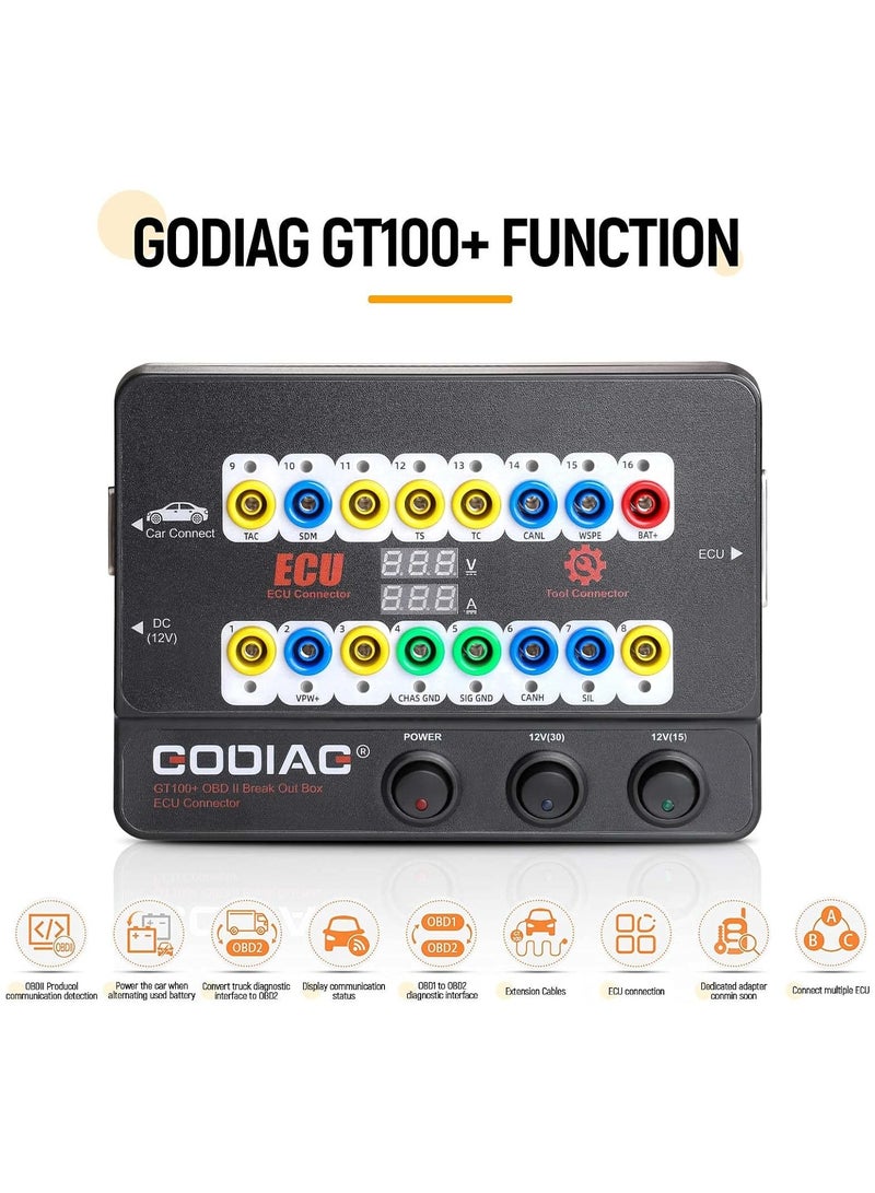 جودياج صندوق الاختراق GT100 + obdii كاشف بروتوكول obd وcan المتقدم لاختبار مقاعد وحدة التحكم الإلكترونية وأداة تشخيص السيارات - Image 2