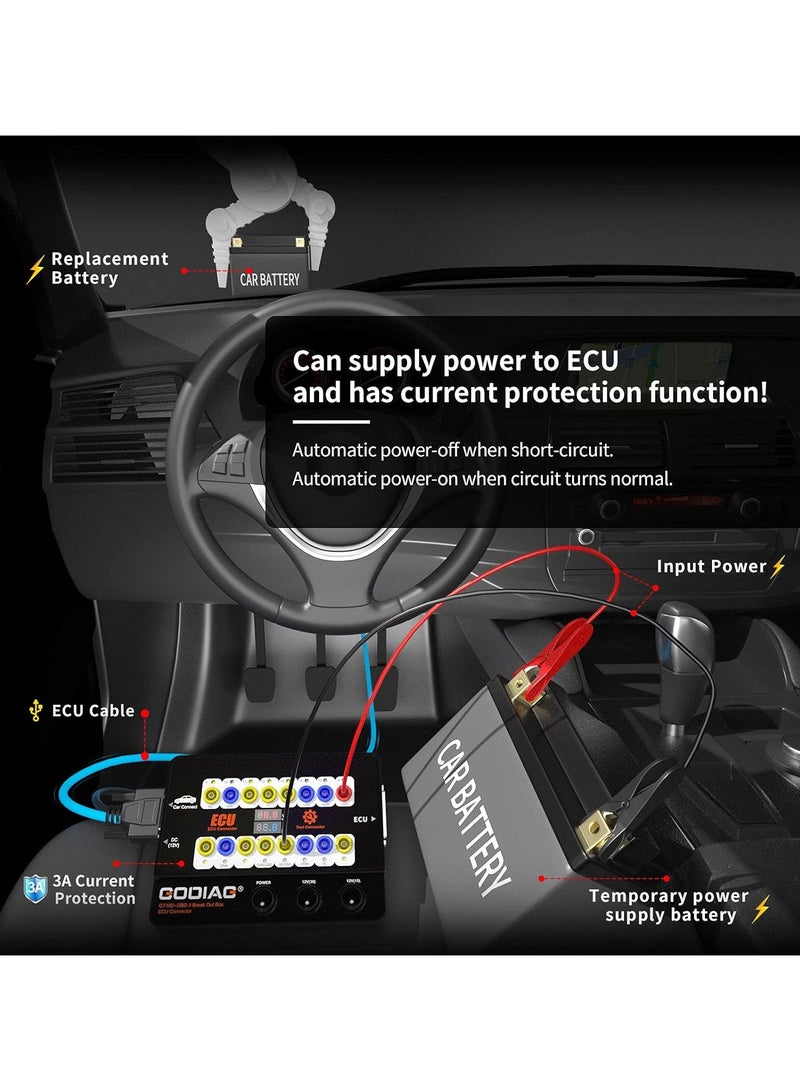 جودياج صندوق الاختراق GT100 + obdii كاشف بروتوكول obd وcan المتقدم لاختبار مقاعد وحدة التحكم الإلكترونية وأداة تشخيص السيارات - Image 5