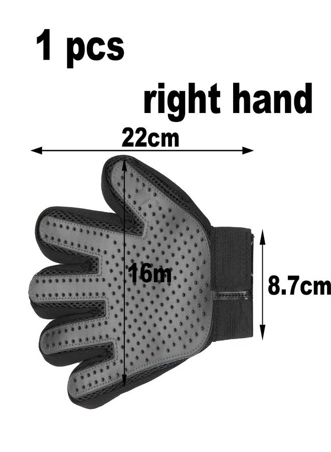 LABUYI Pack of 1 cat glove, cat brush glove, cat gloves, grooming glove, cat grooming glove, for dogs, cats, short hair, long hair (right hand) - Image 2