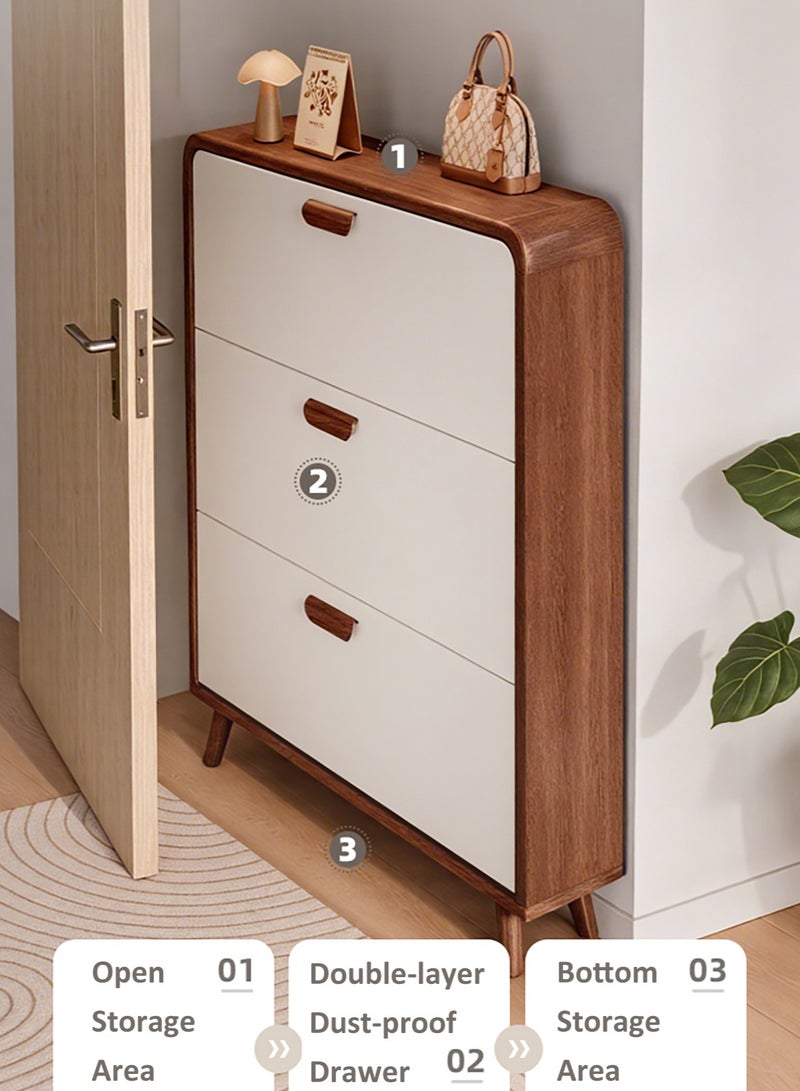 YY-ريشير مدخل حديث مجلس الوزراء الأحذية، مدخل 24 سم رقيقة جدا قلب أحذية خزانة التخزين، 30 أزواج حرة وقوف رف الأحذية للممر، غرفة المعيشة - Image 2