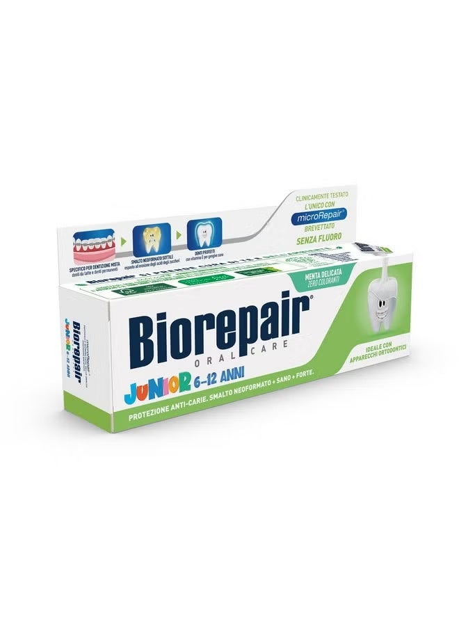 بيوريبير Oral Care Junior 7-14 Years Toothpaste, Fluoride Free, with Mint Extract -