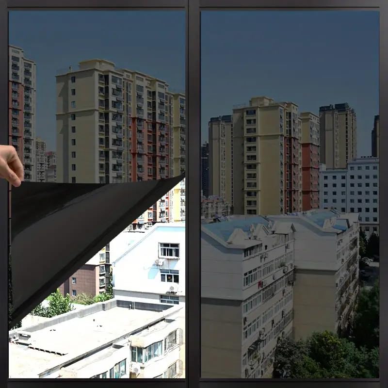 SUNBIRD One Way Sunlight Heat Control Mirror Film Window Glass Film for Privacy Office Home UV Protection (Light Black, 50cm X 500cm) - Image 3