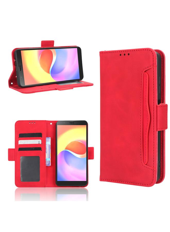 The Bros Case For ZTE Blade A32 Skin Feel Calf Texture Card Slots Leather Phone Case