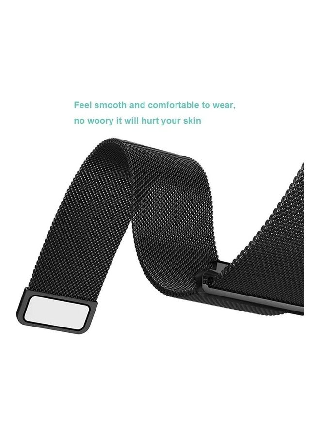 HuHa Milanese Steel Replacement Band For Amazfit Pop Pro Black - Image 2
