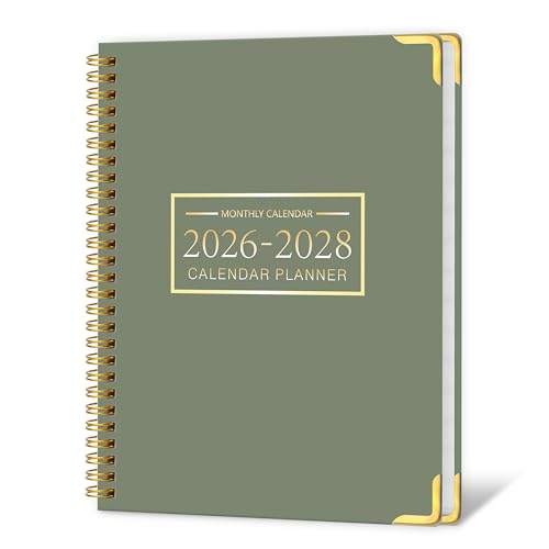 Kamoy 2026-2028 Monthly Planner - 3 Year Monthly Planner 2026-2028, Jan. 2026 - Dec. 2028, 8.5" x 11", 36 Months Calendar Planner with Spiral Bound, Notes Pages, Perfect for School & Office for Women & Men - Green - Image 1