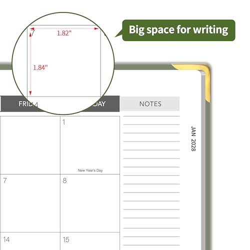 Kamoy 2026-2028 Monthly Planner - 3 Year Monthly Planner 2026-2028, Jan. 2026 - Dec. 2028, 8.5" x 11", 36 Months Calendar Planner with Spiral Bound, Notes Pages, Perfect for School & Office for Women & Men - Green - Image 4