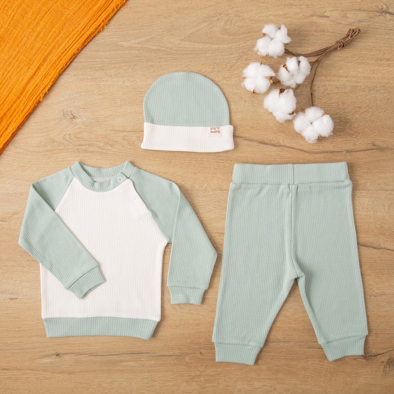 Sarebaby Comfort Series Unisex Baby Set Set of 3 Extra Soft 100% Cotton Special Twill Fabric  - Image 2