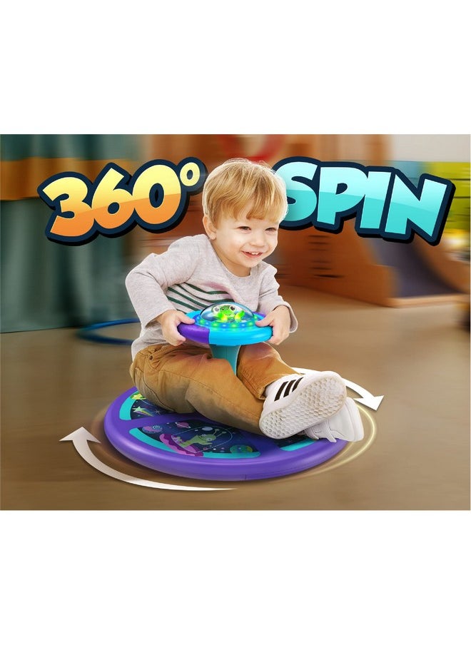 MindSprout MindSprout Light-Up Space Twister | 360° Sit Twist and Spin, Toddler Toys Age 2, 3, 4, 5, Birthday for Boy Girl, 18 Months +, LED Lights, Kids Toy Indoor or Outdoor for 2 Year Old (Patent Pending)  - Image 2