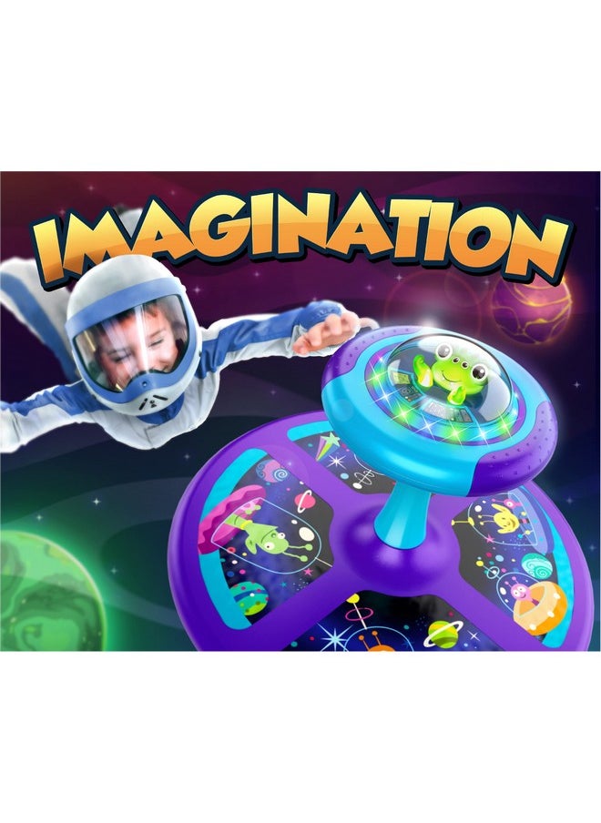 MindSprout MindSprout Light-Up Space Twister | 360° Sit Twist and Spin, Toddler Toys Age 2, 3, 4, 5, Birthday for Boy Girl, 18 Months +, LED Lights, Kids Toy Indoor or Outdoor for 2 Year Old (Patent Pending)  - Image 5