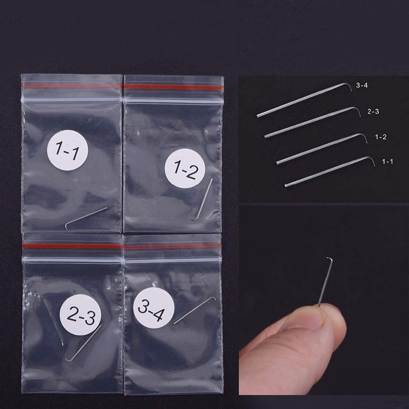yantaisiyu 4 Pcs Ventilating Needles +1 Brass Ventilating Holder for Make and Repair Lace Wig - Image 4