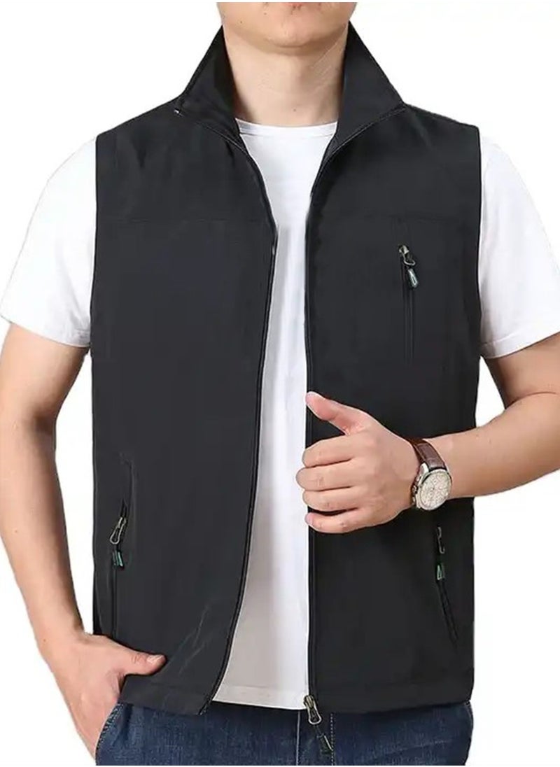 Generic - Men’s vest made of gabardine black - Image 1
