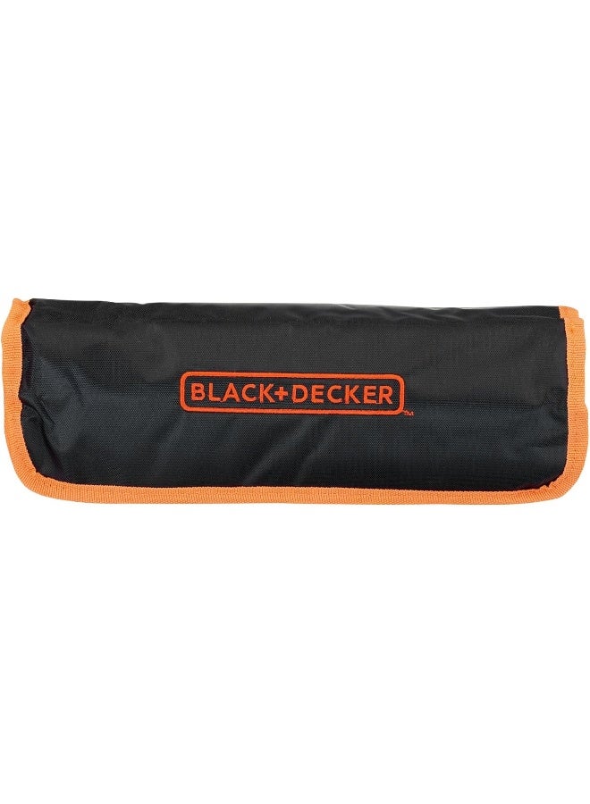 BLACK+DECKER Black & Decker 77 Pieces Automotive Roll-up Kit with Socket Wrenches & Screwdriver Bitsets A7063-XJ - Image 5