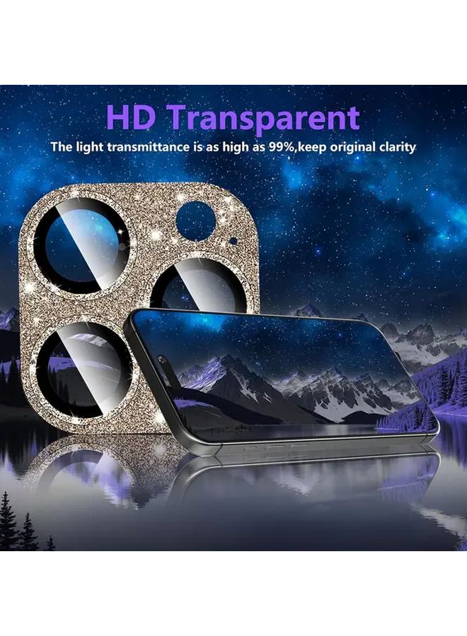 Glitter Purple 9H Tempered Glass Camera Lens Protector For IPhone 16 - Image 3