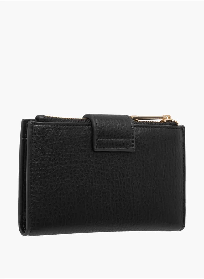 Celeste Women Textured Wallet with Button Closure