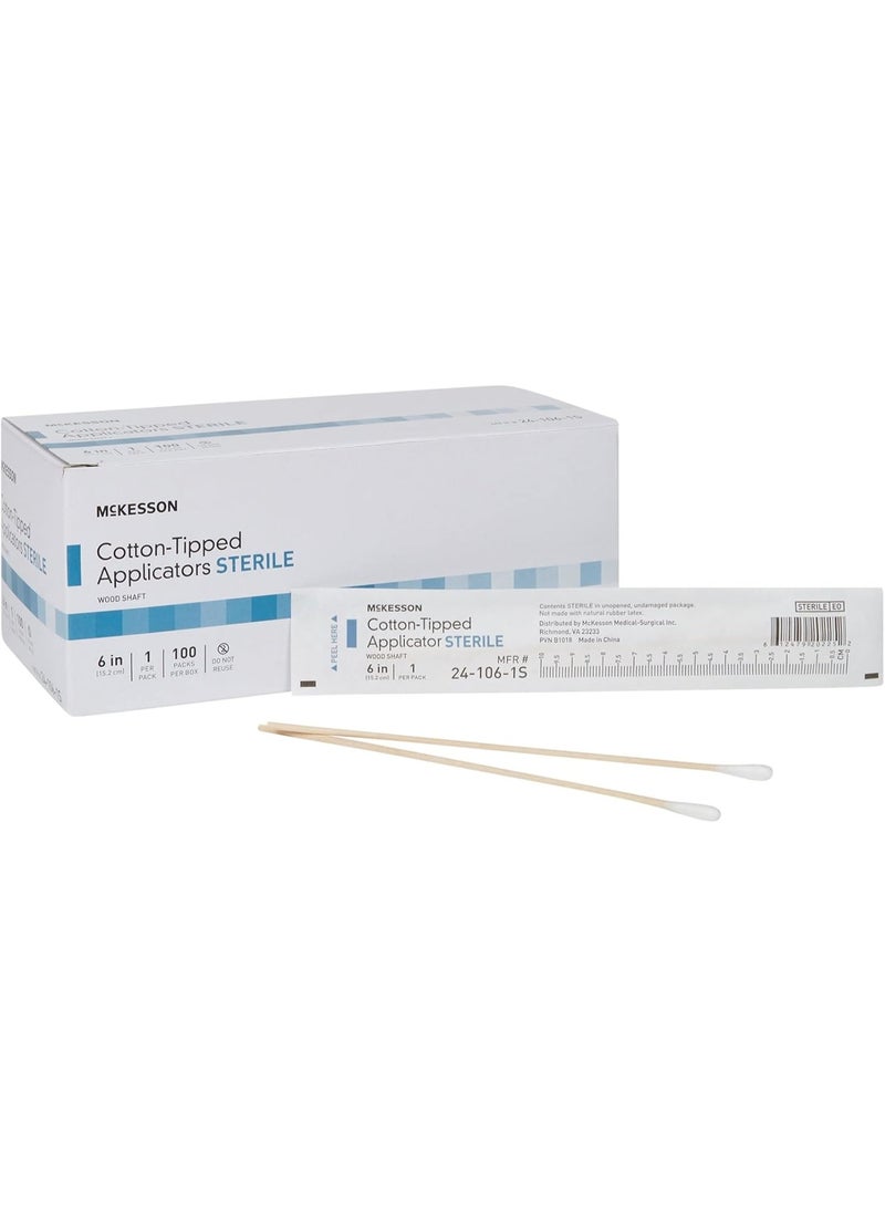 McKesson Sterile Cotton Tipped Applicators 6" - Image 1
