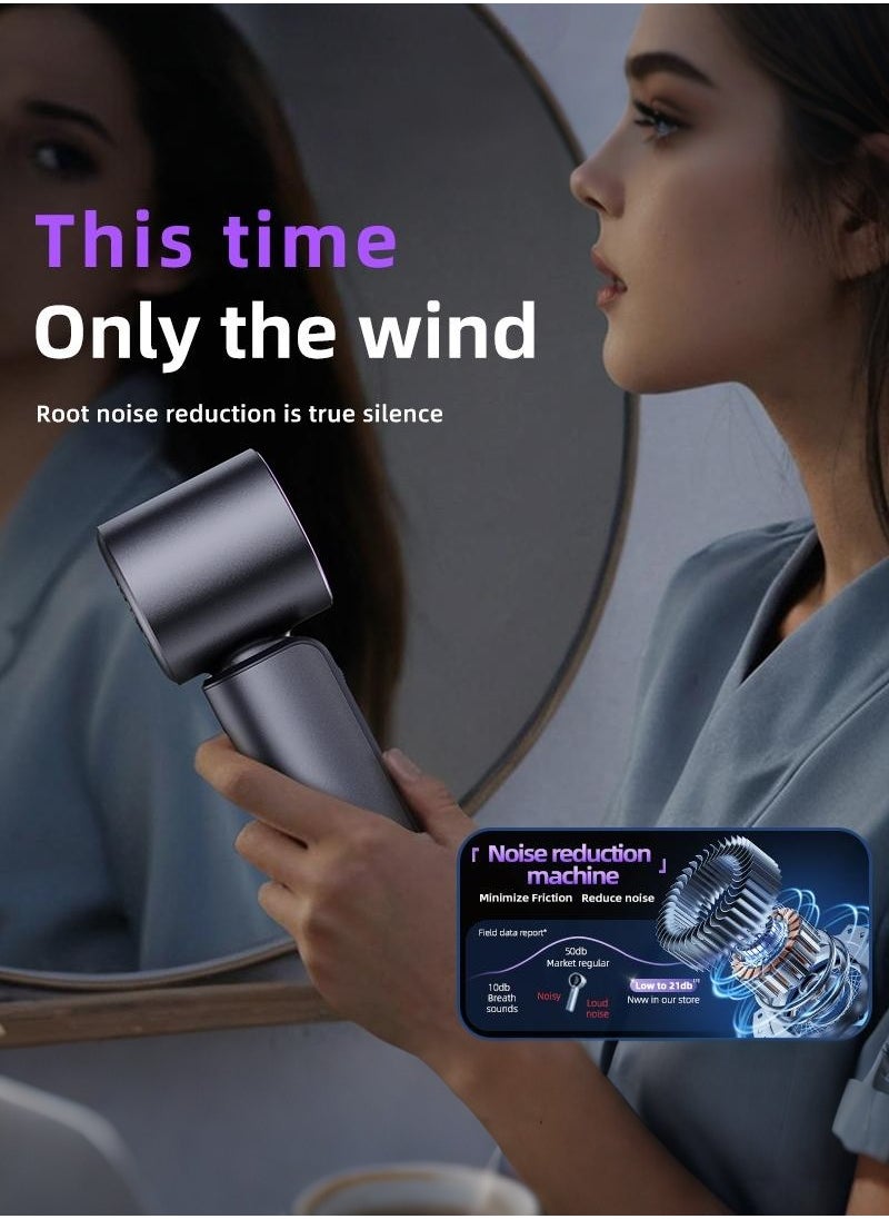 Portable Handheld Fan , Turbo Power High Speed Air [20H Max Cooling Time], LED Display,120 Gear Wind, 3600mAh Rechargeable, Mini Pocket Design, Personal Fan for Travel Concerts Cruise Makeup-Gray