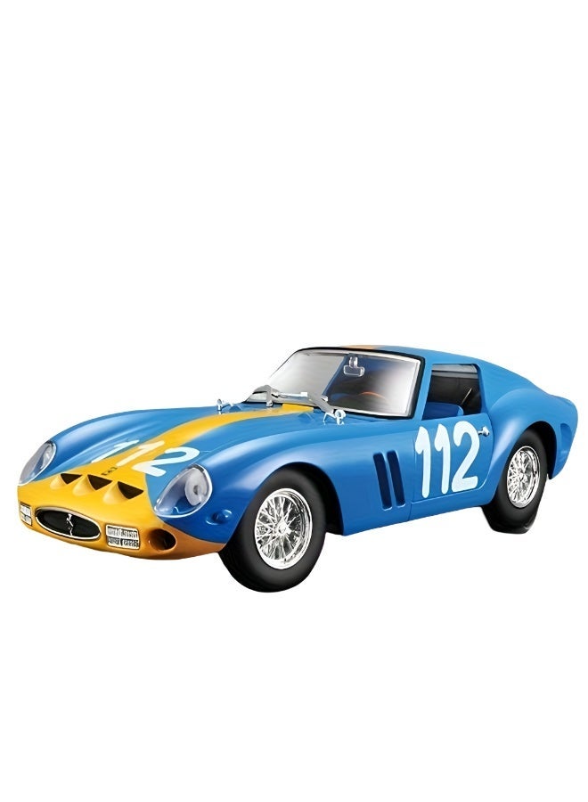 مجسم فيراري 250 GTO بمقياس 1:24 – سيارة كلاسيكية معدنية فاخرة باللون الأزرق بتصميم سباقات أيقوني مع أبواب قابلة للفتح وتفاصيل دقيقة وقطعة عرض مميزة لهواة الجمع - Image 5