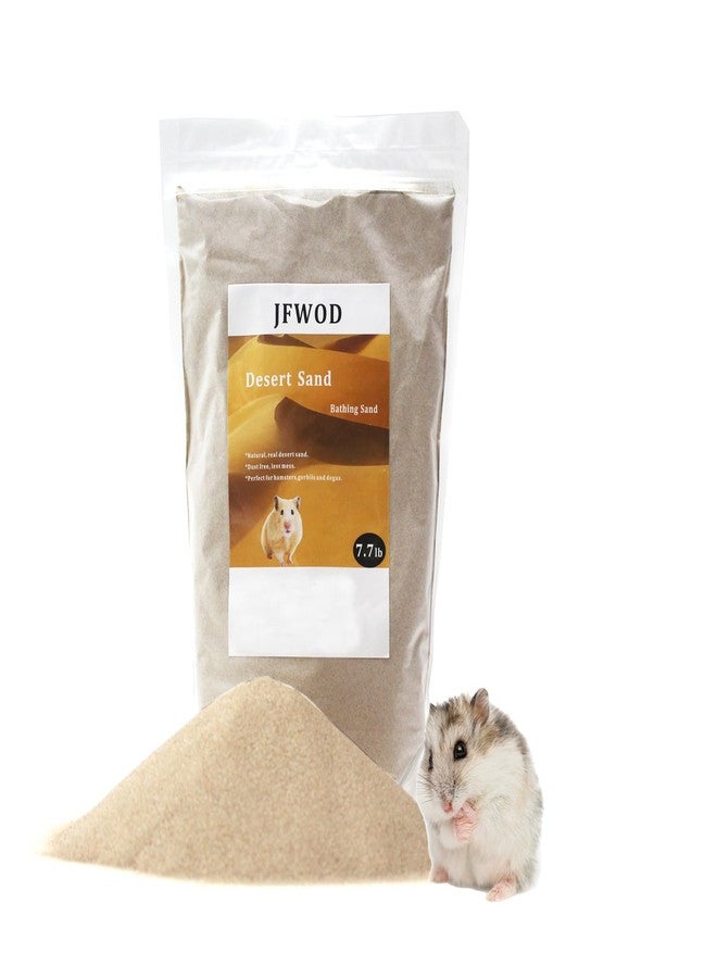 JFWOD Hamster Bath Sand, 7.7lb Dust Free Desert Sand or Potty Litter Sand for Hamster Chinchillas Gerbil Syrian Mice Small Animals(Beige) - Image 1