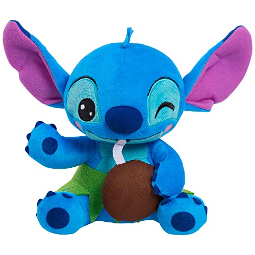 Just Play Disney Stitch Small Plush Stitch and Coconut, Stuffed Animal, Blue, Alien, Kids Toys for Ages 2 Up by Just Play - Image 1