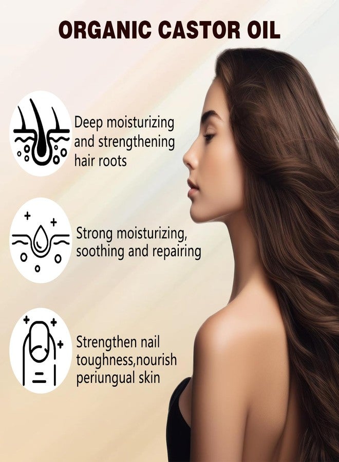 Organic Castor Oil Roll On: 100% Cold Pressed Moisturizing Oil with Rose Quartz Roller for Face and Body, Hair, Moisturize Skin, Travel Friendly (2pcs) - Image 3