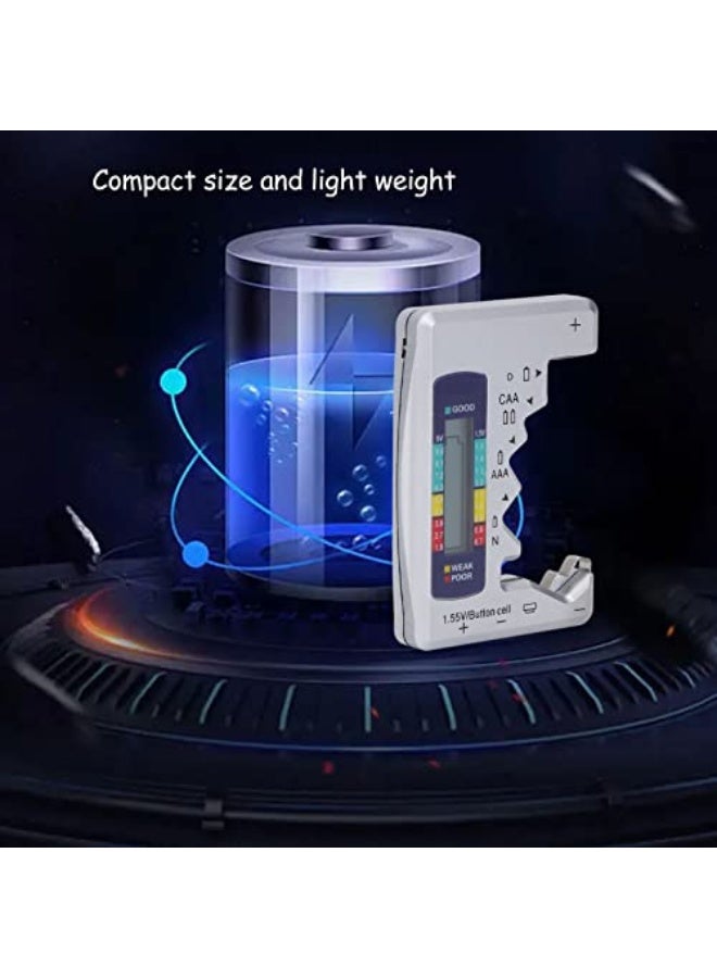 Digital battery tester, environmentally friendly indicator, battery unit tester with powerful built-in ABS on (silver) - Image 3