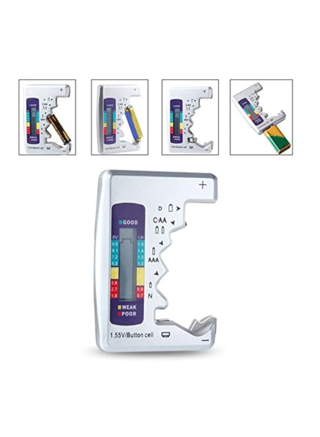 Digital battery tester, environmentally friendly indicator, battery unit tester with powerful built-in ABS on (silver) - Image 5