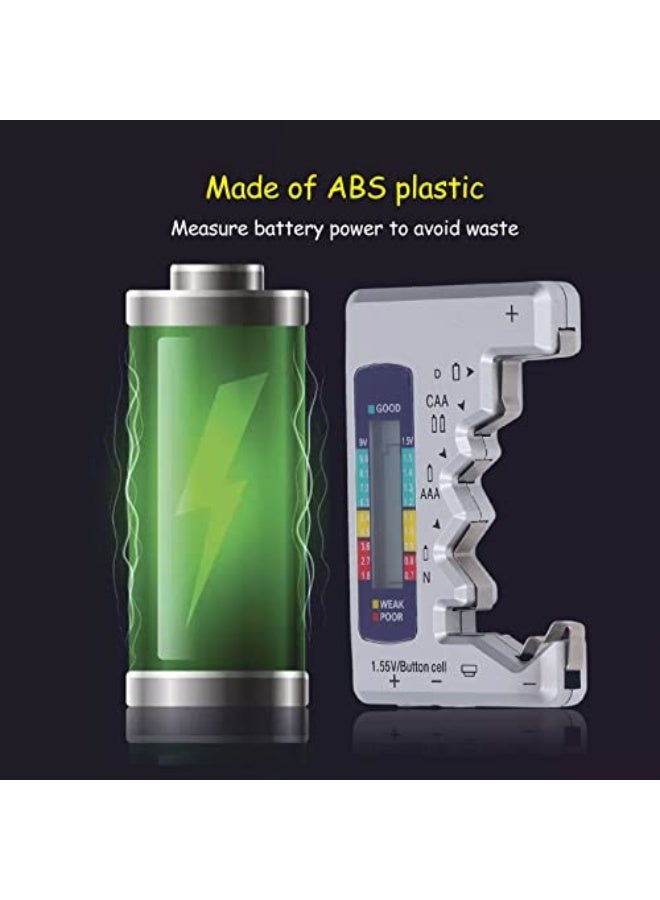 Digital battery tester, environmentally friendly indicator, battery unit tester with powerful built-in ABS on (silver) - Image 4